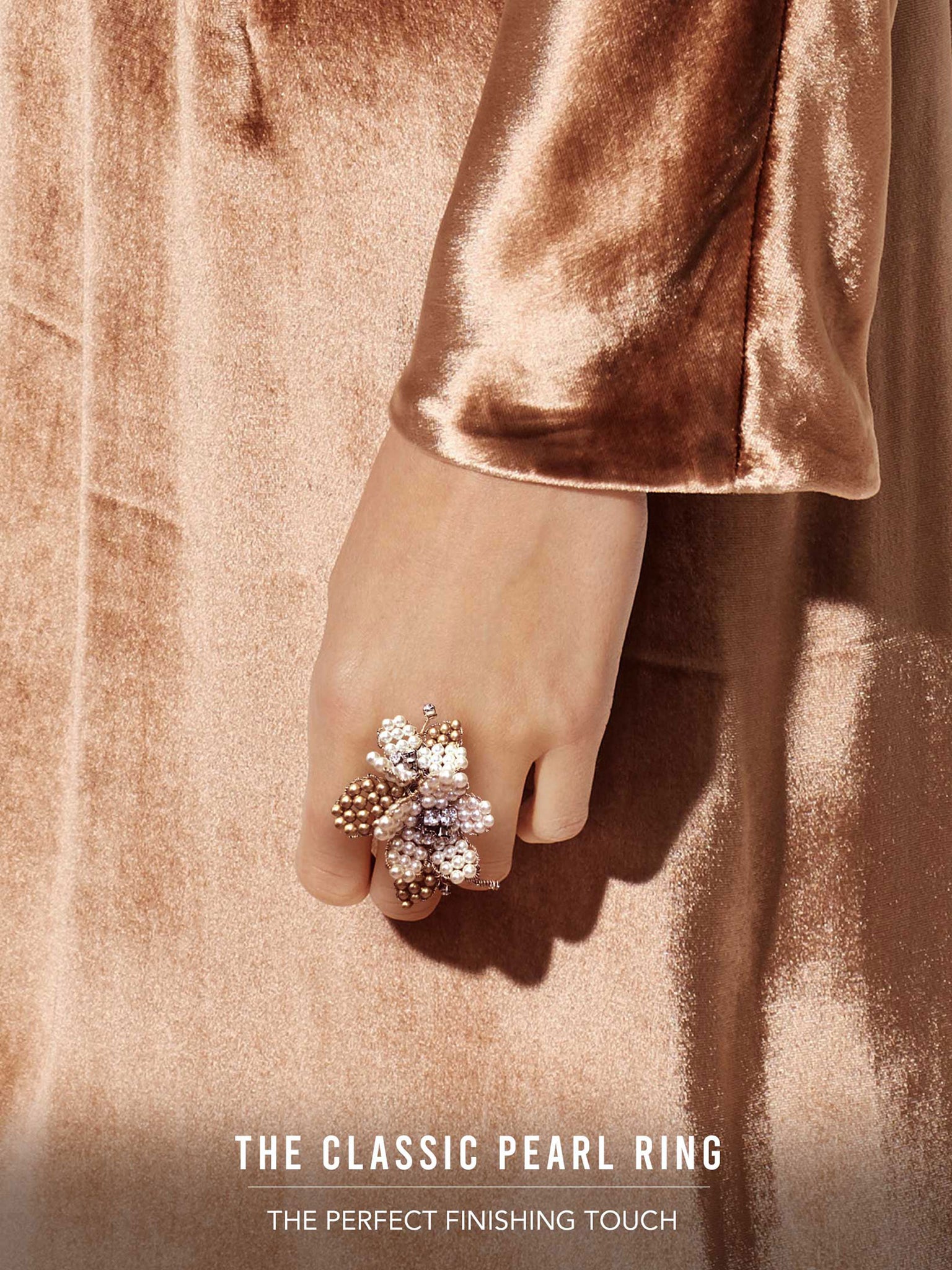 Classic Double Bloom Pearl Ring