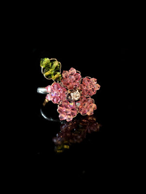 Cherry Blossom Pink Single Flower Ring