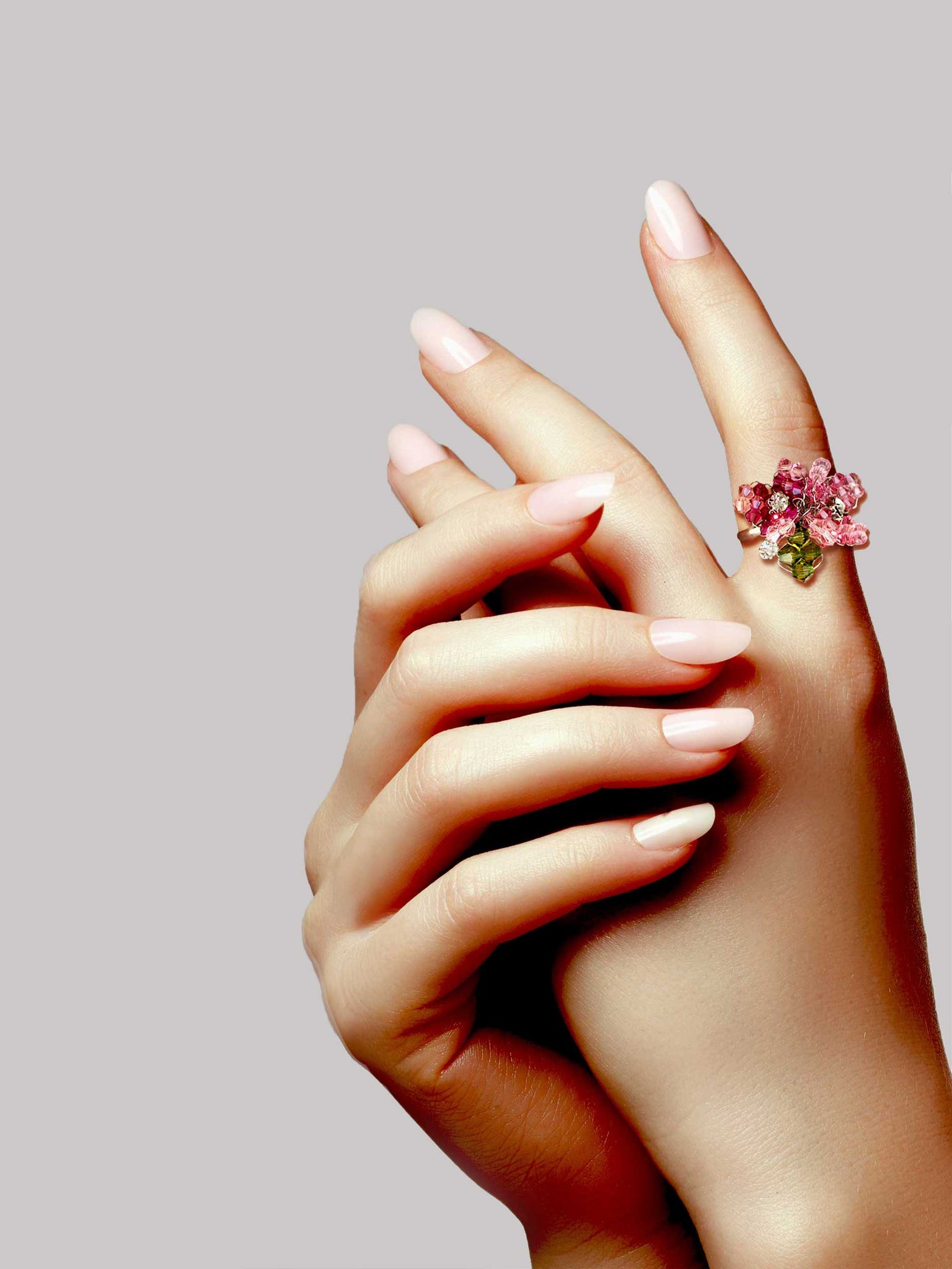 Cherry Blossom Pink/Fuchsia Double Bloom Ring